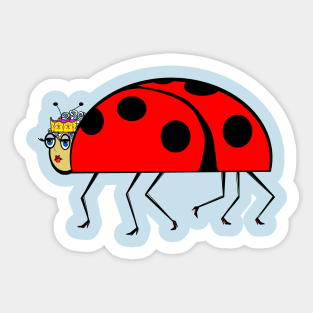 A Queen Lady Bug Crowned Sticker